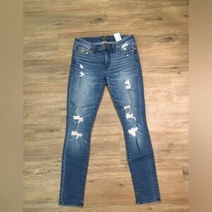 Abercrombie & Fitch Ripped Blue Skinny Jeans